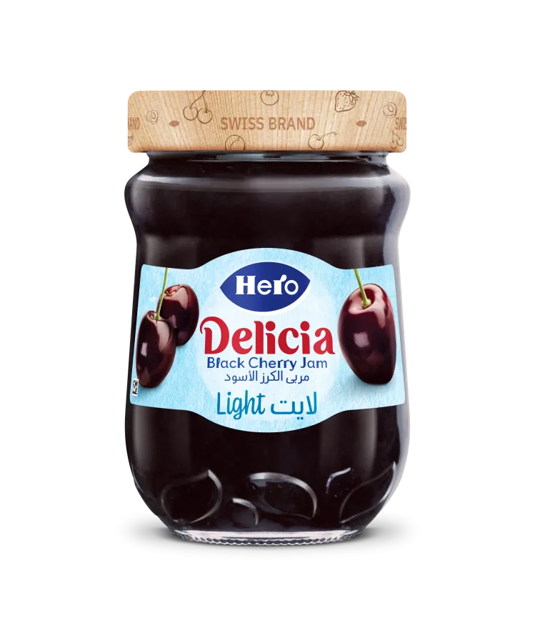 Hero Delicia Black Cherry Jam- Light- 320 gm