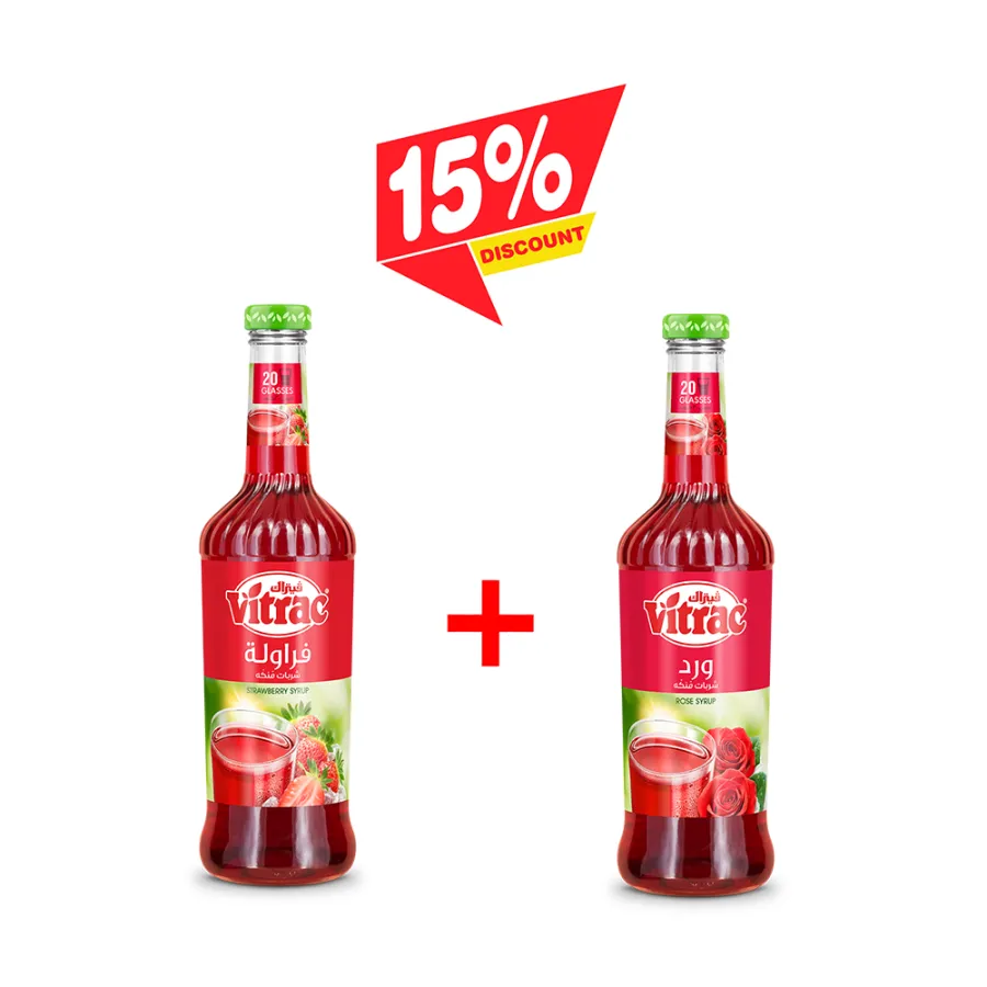 Vitrac Strawberry Syrup + Vitrac Rose Syrup