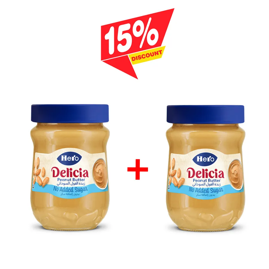 2 Hero Delicia Peanut Butter No Added Sugar 300 gm