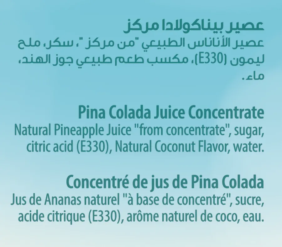 Vitrac pina colada syrup 635 ml
