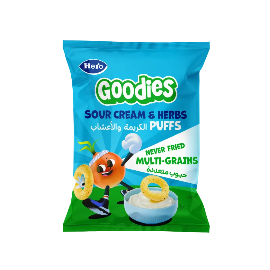 Hero Goodies Sour Cream & Herbs Puffs 30g
